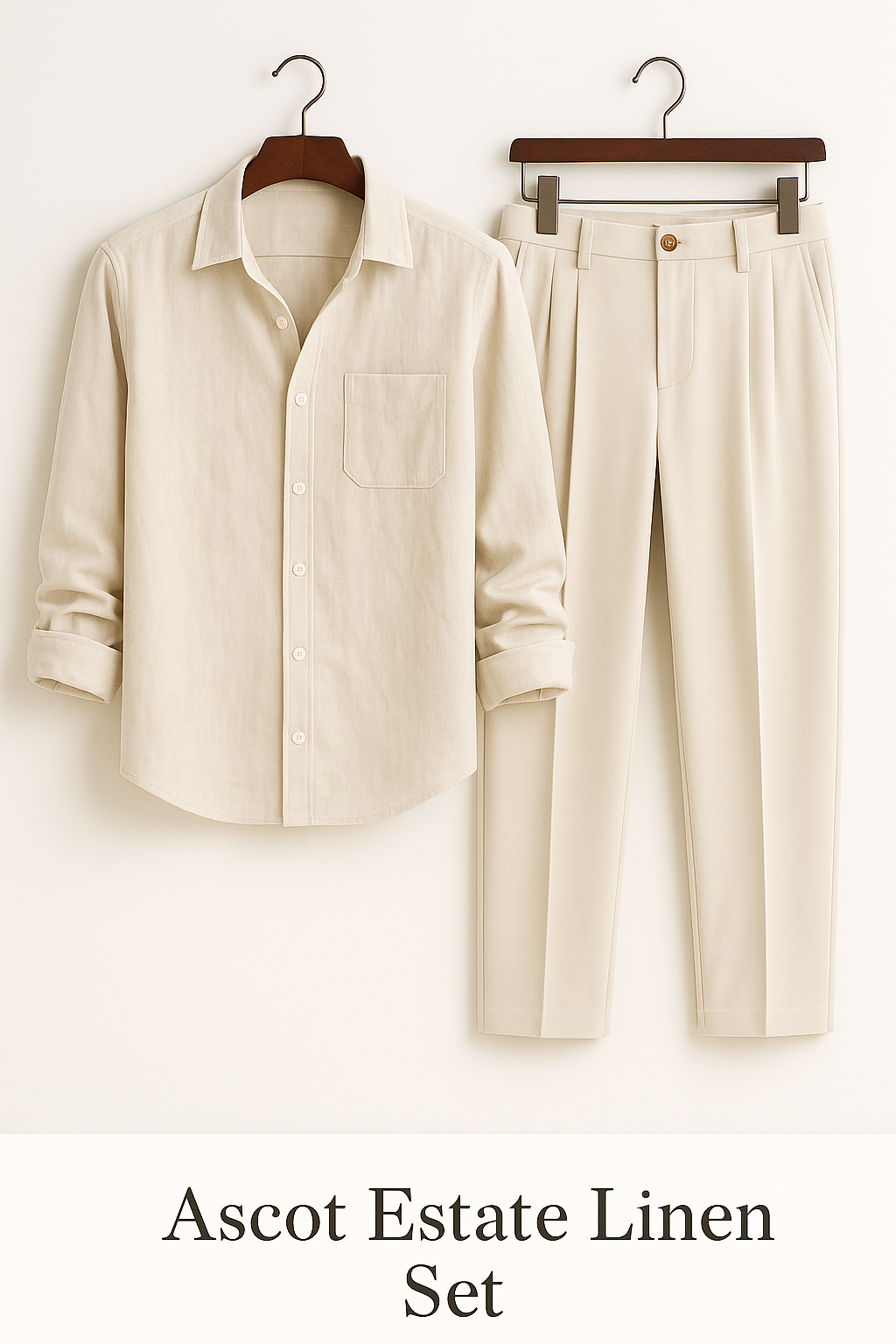 Ascot Summer Ensemble – Tailored Shirt & Linen Trousers